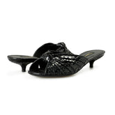Dolce&Gabbana knot twist python leather black heel sandals
